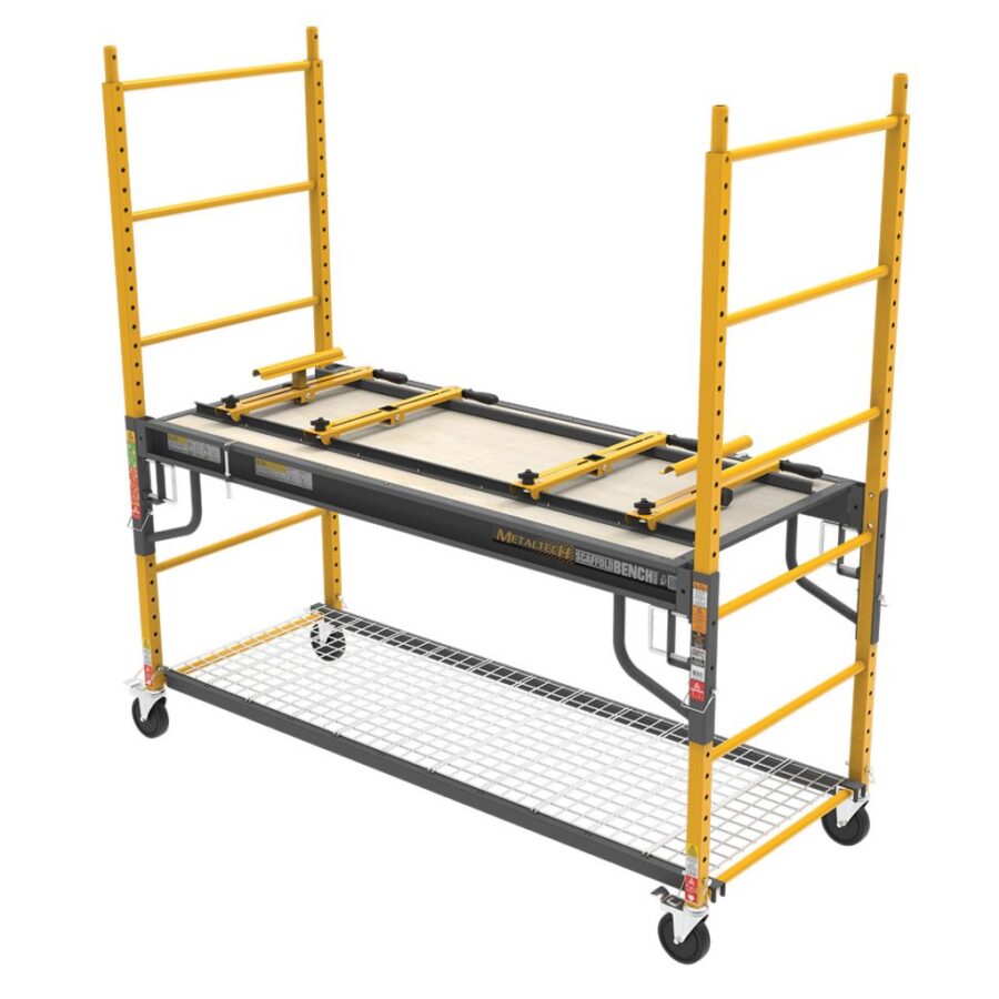 SCAFFOLDBENCH, KIT OF 2, MULTIPURPOSE 4-IN-1, 6' BAKER SCAFFOLD, WORKBENCH, STORAGE SYSTEM AND CART